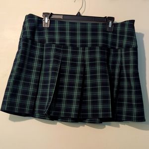 BP Plaid Pleated Mini Skirt